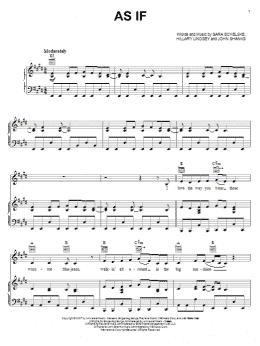 page one of As If (Piano, Vocal & Guitar Chords (Right-Hand Melody))