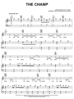 page one of The Champ (Piano, Vocal & Guitar Chords (Right-Hand Melody))