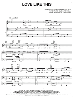 page one of Love Like This (Piano, Vocal & Guitar Chords (Right-Hand Melody))
