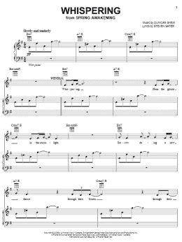page one of Whispering (Piano, Vocal & Guitar Chords (Right-Hand Melody))