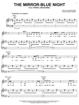 page one of The Mirror-Blue Night (Piano, Vocal & Guitar Chords (Right-Hand Melody))
