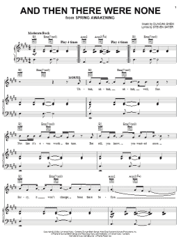 page one of And Then There Were None (Piano, Vocal & Guitar Chords (Right-Hand Melody))