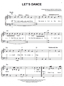 page one of Let's Dance (Easy Piano)