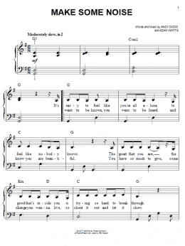 page one of Make Some Noise (Easy Piano)