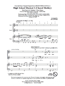 page one of High School Musical 2 (Choral Medley) (2-Part Choir)