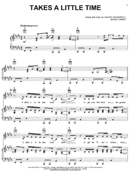 page one of Takes A Little Time (Piano, Vocal & Guitar Chords (Right-Hand Melody))