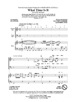 page one of What Time Is It (SATB Choir)