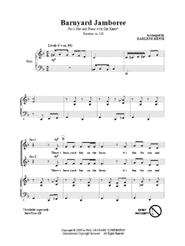 page one of Barnyard Jamboree (2-Part Choir)