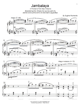 page one of Jambalaya - A Portrait Of Old New Orleans (Educational Piano)
