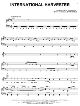 page one of International Harvester (Piano, Vocal & Guitar Chords (Right-Hand Melody))