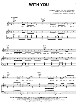 page one of With You (Piano, Vocal & Guitar Chords (Right-Hand Melody))