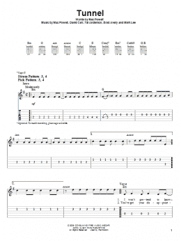 page one of Tunnel (Easy Guitar Tab)