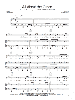 page one of All About The Green (Piano, Vocal & Guitar Chords (Right-Hand Melody))