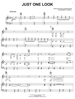 page one of Just One Look (Piano, Vocal & Guitar Chords (Right-Hand Melody))