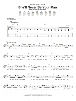 page one of She'll Never Be Your Man (Guitar Tab)