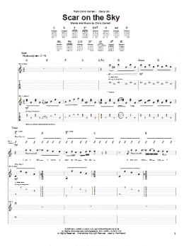 page one of Scar On The Sky (Guitar Tab)