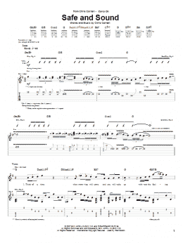 page one of Safe And Sound (Guitar Tab)
