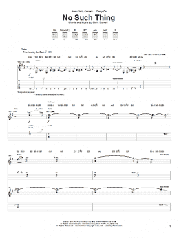 page one of No Such Thing (Guitar Tab)