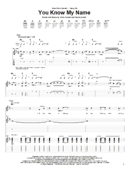 page one of You Know My Name (Guitar Tab)