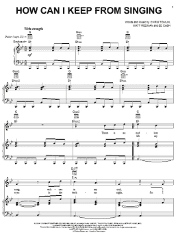 page one of How Can I Keep From Singing (Piano, Vocal & Guitar Chords (Right-Hand Melody))