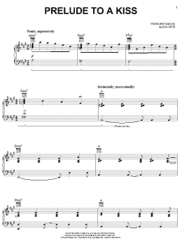 page one of Prelude To A Kiss (Piano, Vocal & Guitar Chords (Right-Hand Melody))