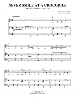 page one of Never Smile At A Crocodile (Piano & Vocal)