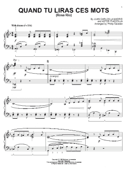 page one of Quand tu liras ces mots (Rosa Rio) (arr. Phillip Keveren) (Piano Solo)