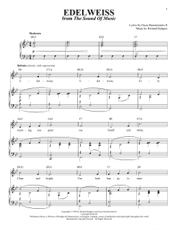 page one of Edelweiss (from The Sound of Music) (Piano & Vocal)