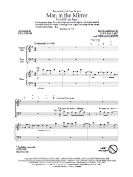 page one of Man In The Mirror (arr. Ed Lojeski) (SATB Choir)