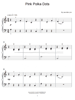 page one of Pink Polka Dots (Educational Piano)
