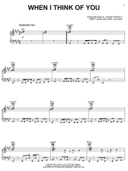 page one of When I Think Of You (Piano, Vocal & Guitar Chords (Right-Hand Melody))