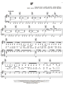 page one of If (Piano, Vocal & Guitar Chords (Right-Hand Melody))