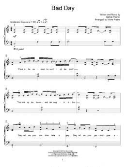 page one of Bad Day (Educational Piano)