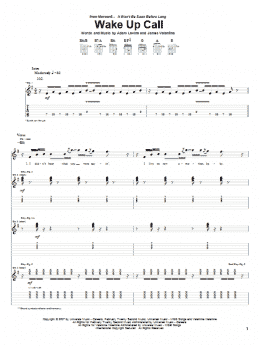 page one of Wake Up Call (Guitar Tab)