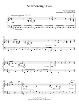 page one of Scarborough Fair (Educational Piano)