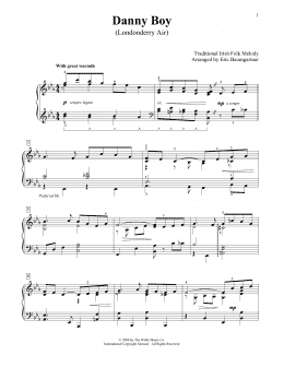 page one of Londonderry Air (Educational Piano)