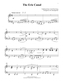 page one of The Erie Canal (Educational Piano)