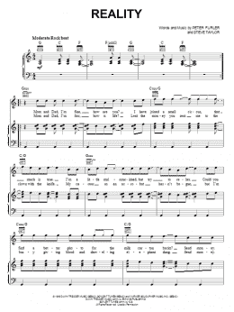 page one of Reality (Piano, Vocal & Guitar Chords (Right-Hand Melody))
