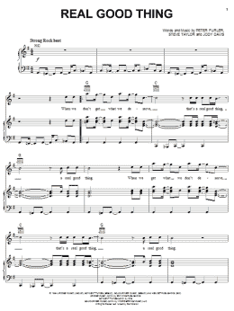 page one of Real Good Thing (Piano, Vocal & Guitar Chords (Right-Hand Melody))