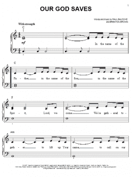 page one of Our God Saves (Easy Piano)