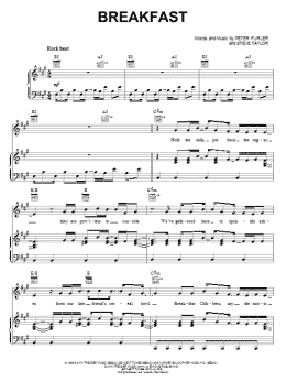 page one of Breakfast (Piano, Vocal & Guitar Chords (Right-Hand Melody))