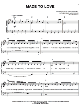 page one of Made To Love (Easy Piano)