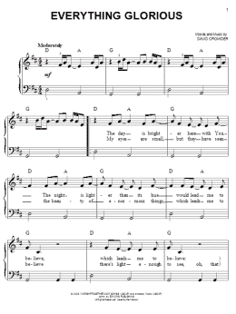page one of Everything Glorious (Easy Piano)