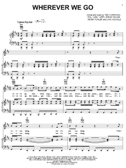 page one of Wherever We Go (Piano, Vocal & Guitar Chords (Right-Hand Melody))