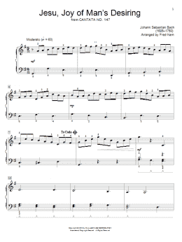 page one of Jesu, Joy Of Man's Desiring (Educational Piano)