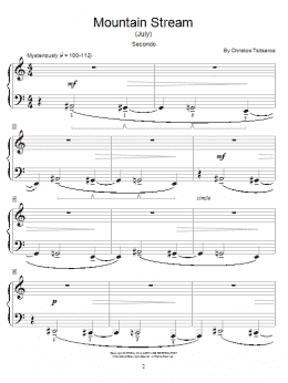 page one of Mountain Stream (July) (Piano Duet)