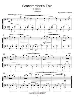 page one of Grandmother's Tale (February) (Piano Duet)