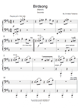 page one of Birdsong (March) (Piano Duet)