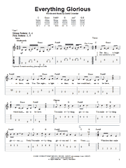 page one of Everything Glorious (Easy Guitar Tab)