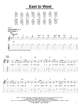 page one of East To West (Easy Guitar Tab)
